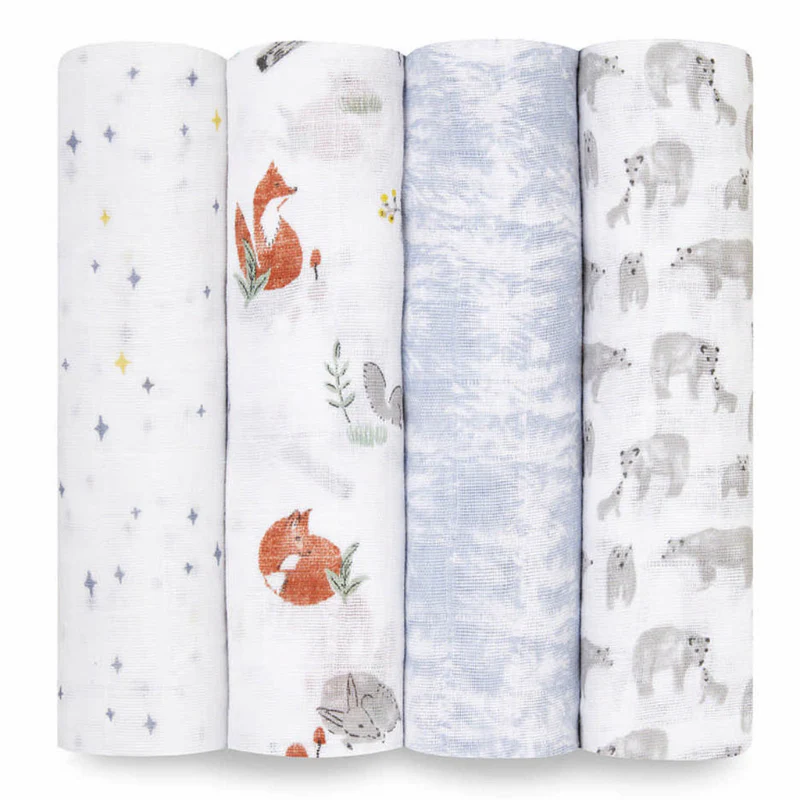 Cotton Muslin Swaddles - 4 Pack - Image 15