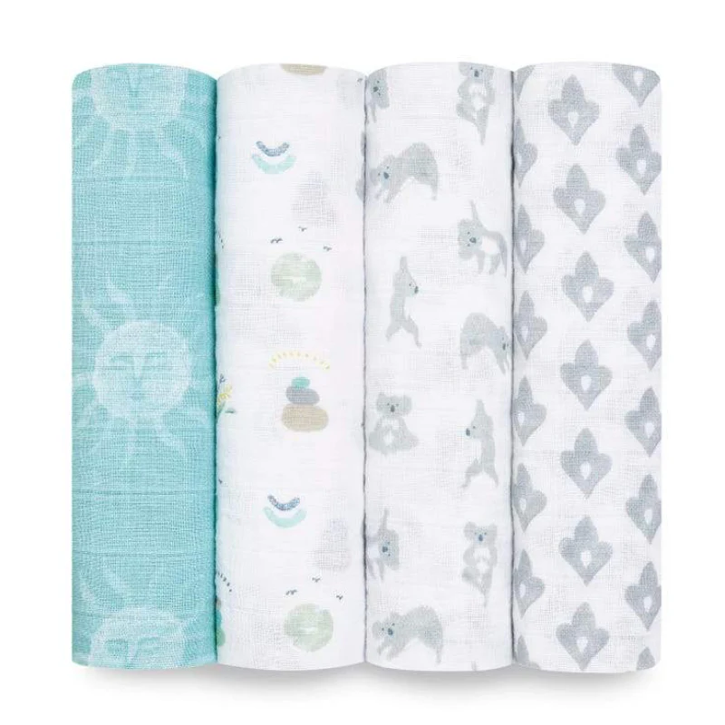 Cotton Muslin Swaddles - 4 Pack - Image 24