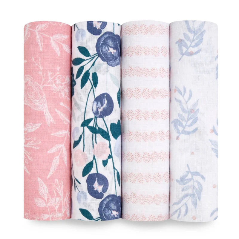 Cotton Muslin Swaddles - 4 Pack - Image 25