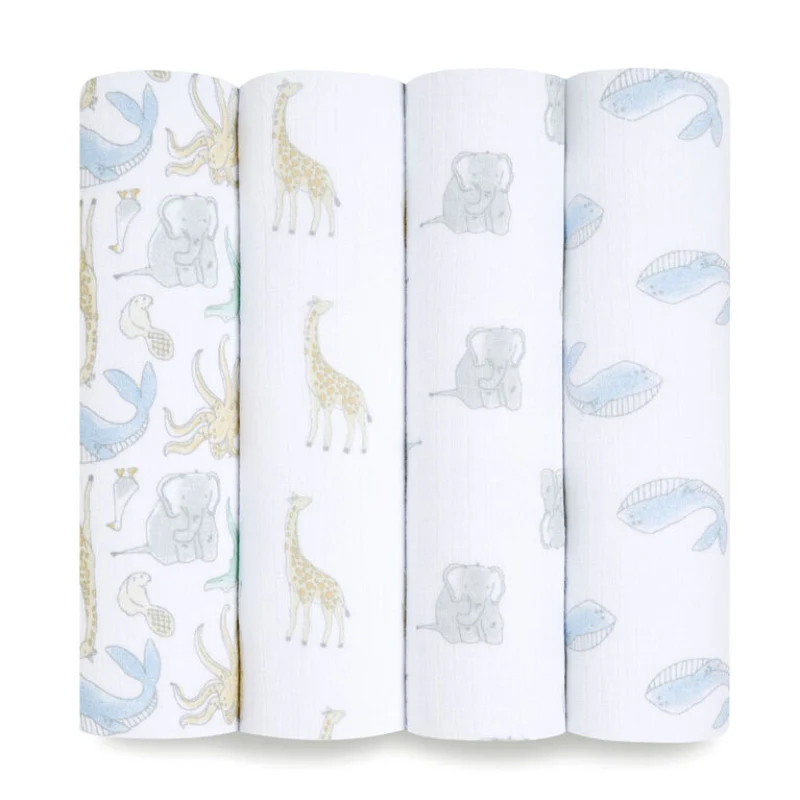 Cotton Muslin Swaddles - 4 Pack - Image 34