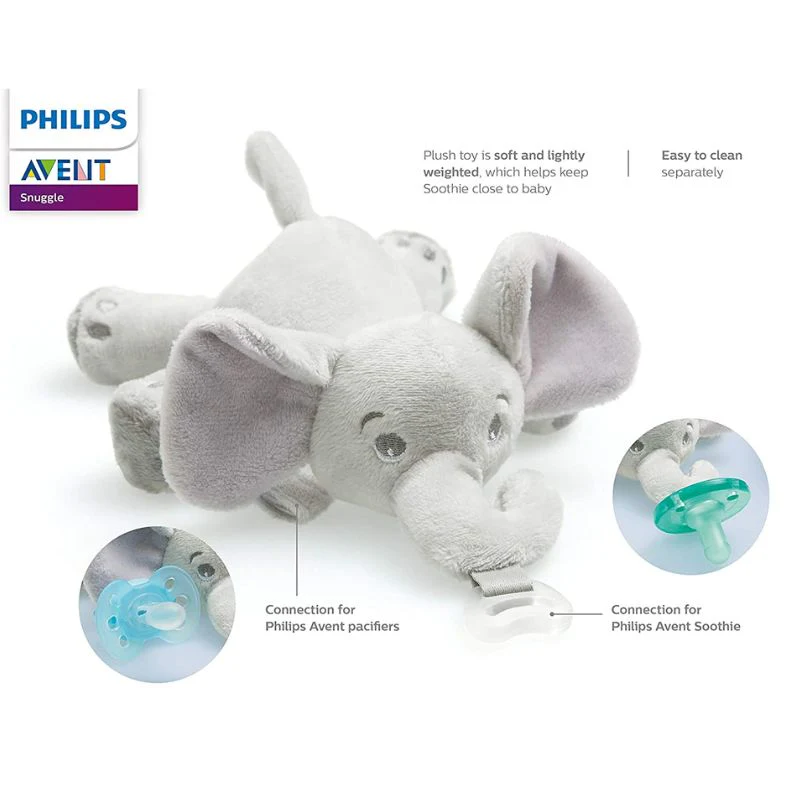 Soothie Snuggle Pacifier Holder with Detachable Pacifier - Image 4