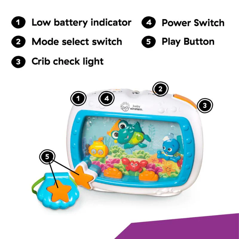 Sea Dreams Soother Musical Crib Toy and Sound Machine - Image 2