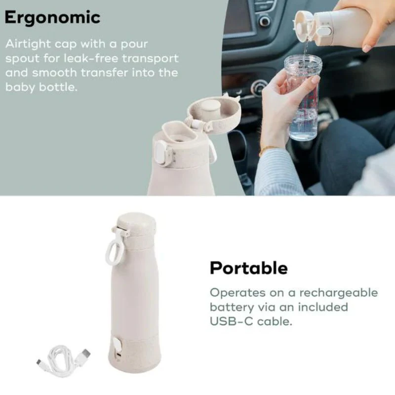 Moov & Feed Rechargeable Bottle Warmer - Mineral Beige - Image 5