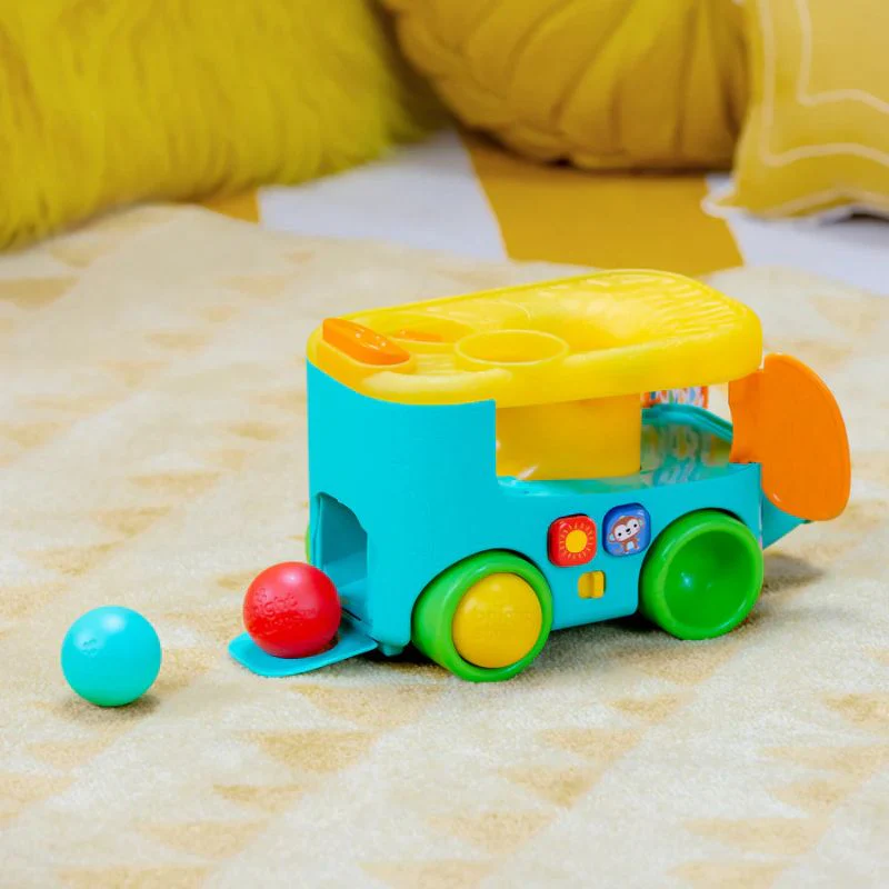 Pop & Roll Safari Bus Ball Play Toy - Image 3