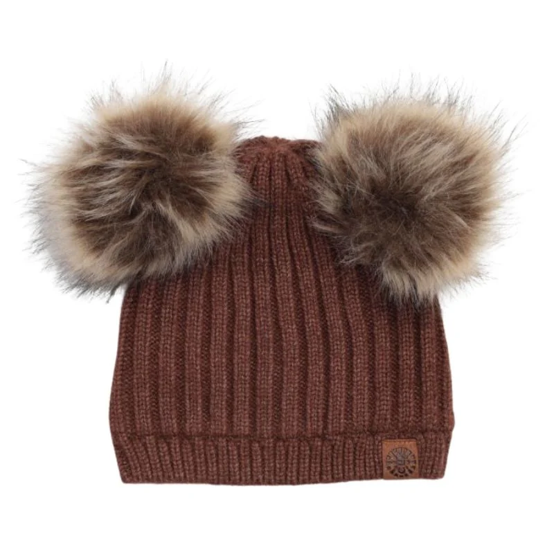 Double Pompom Baby Knit Hat - Image 3