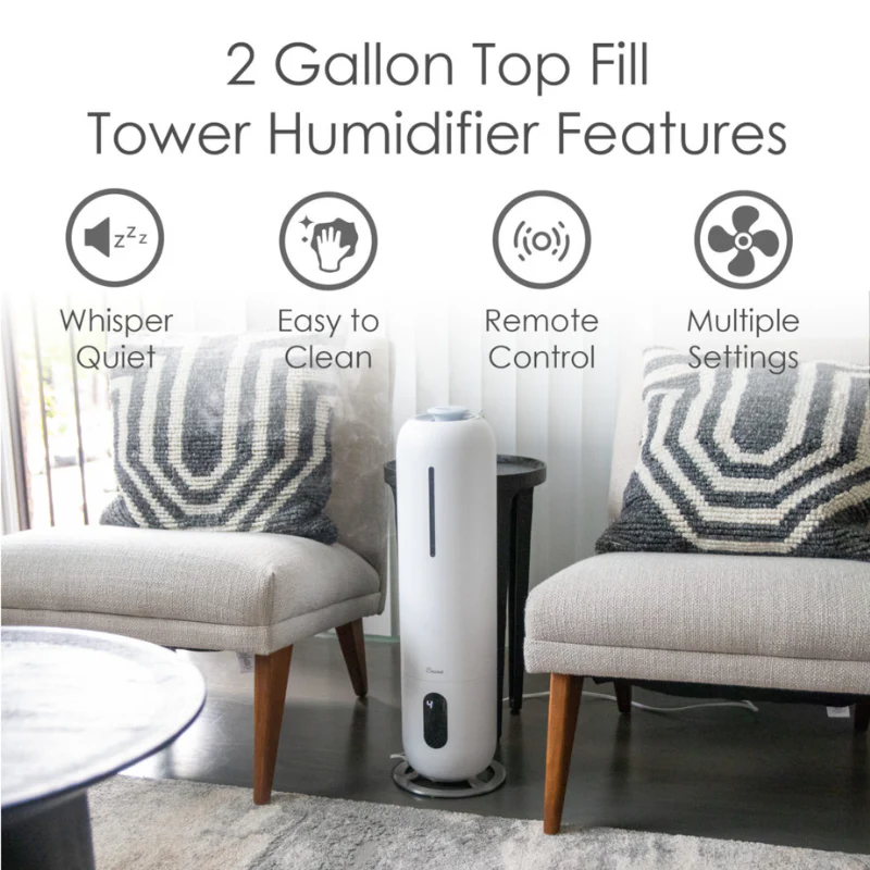2 Gallon Ultrasonic Cool Mist Tower Humidifier - Image 3