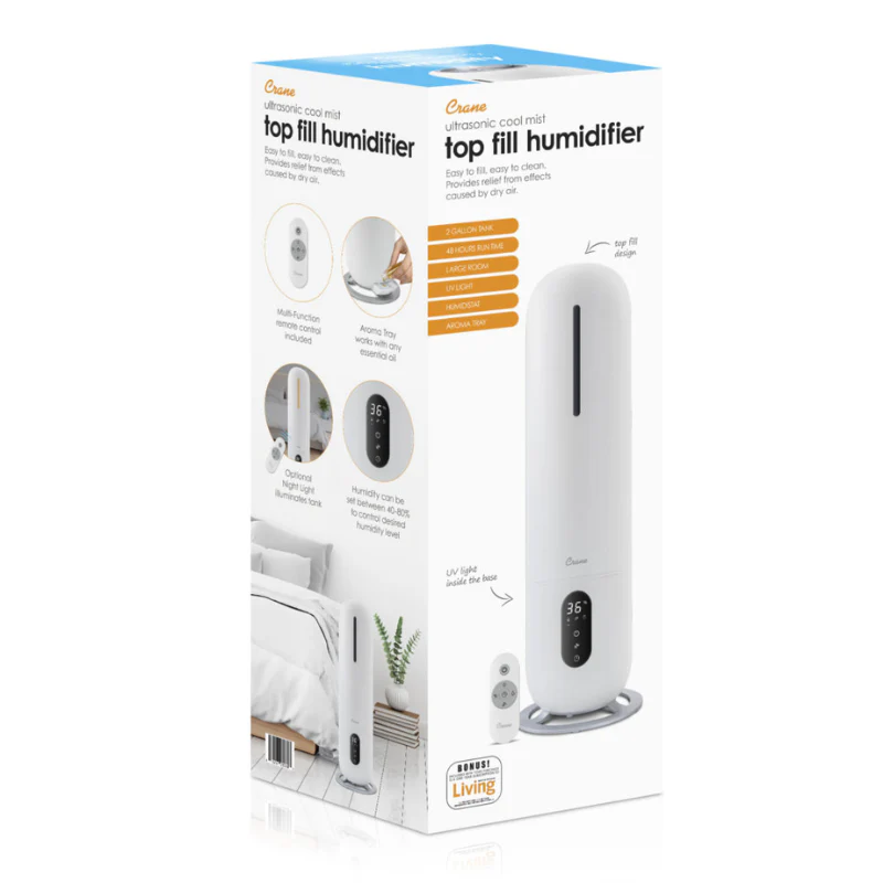2 Gallon Ultrasonic Cool Mist Tower Humidifier - Image 8