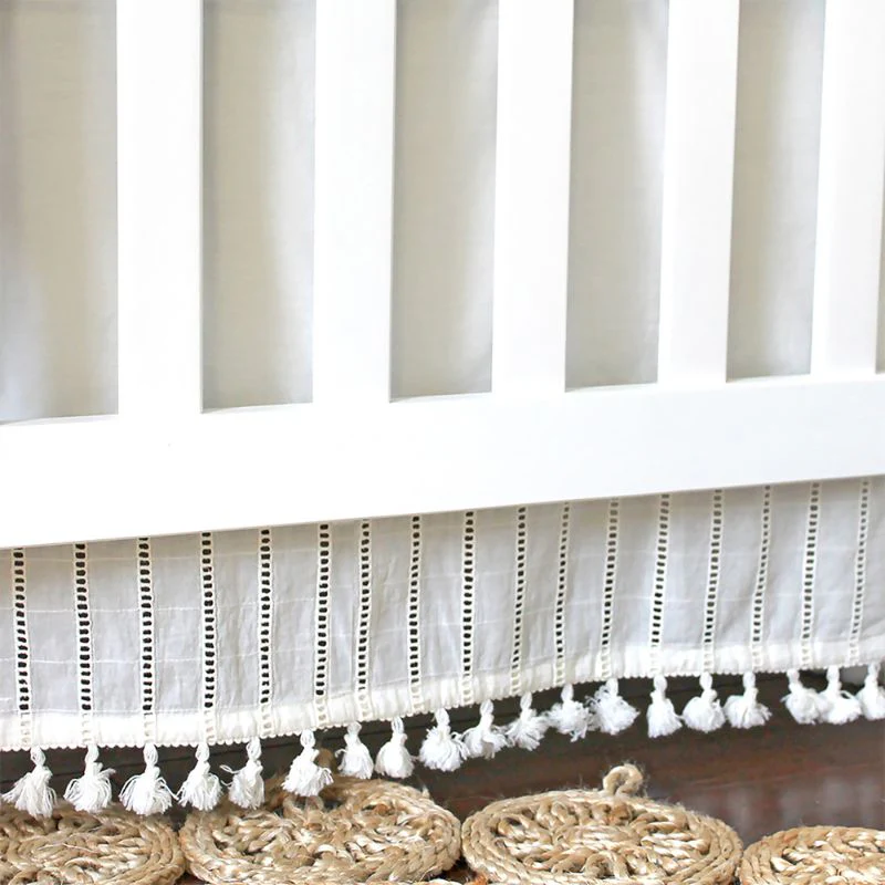 Off-White Boho Crib Skirt - Image 4