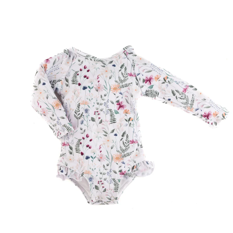 Ruffle Rashguard Suit