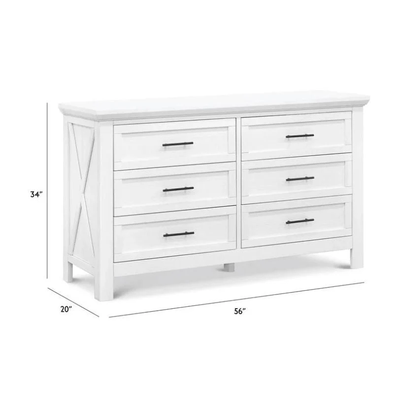 Emory Farmhouse 6-Drawer Double Dresser - Image 4