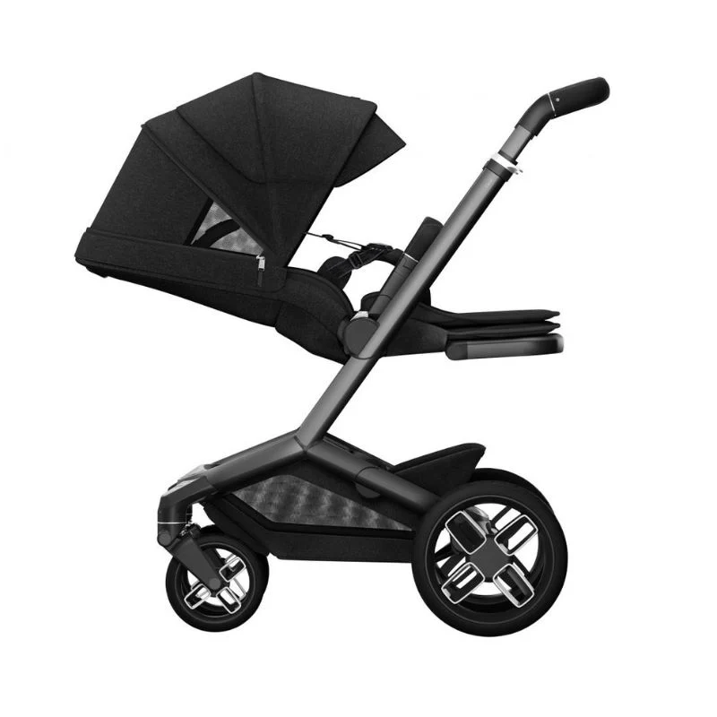 Fame Stroller + Mico Luxe Car Seat Travel System - Twillic Black - Image 2