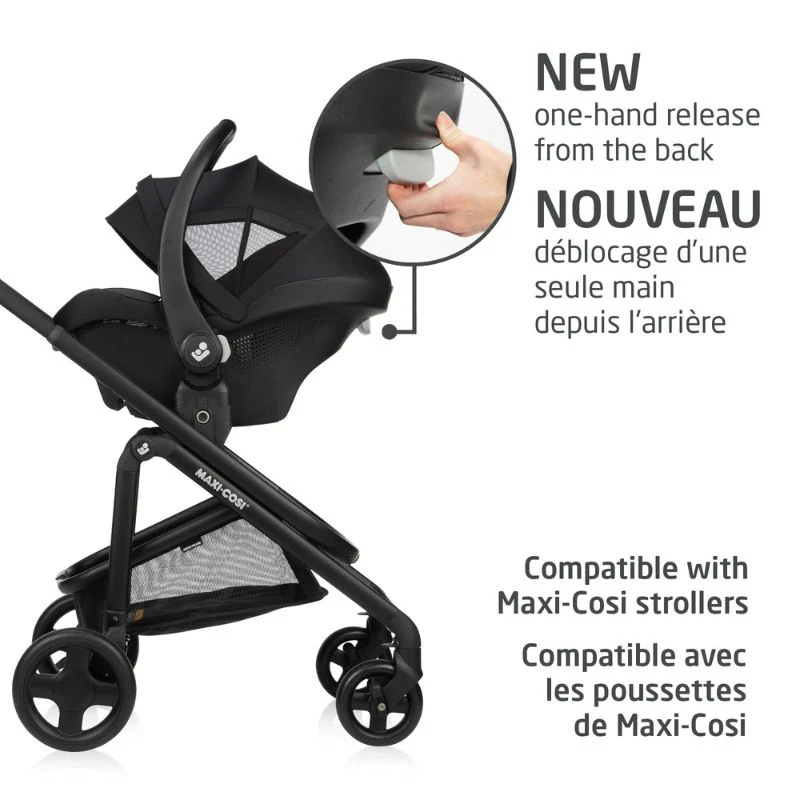 Fame Stroller + Mico Luxe Car Seat Travel System - Twillic Black - Image 8