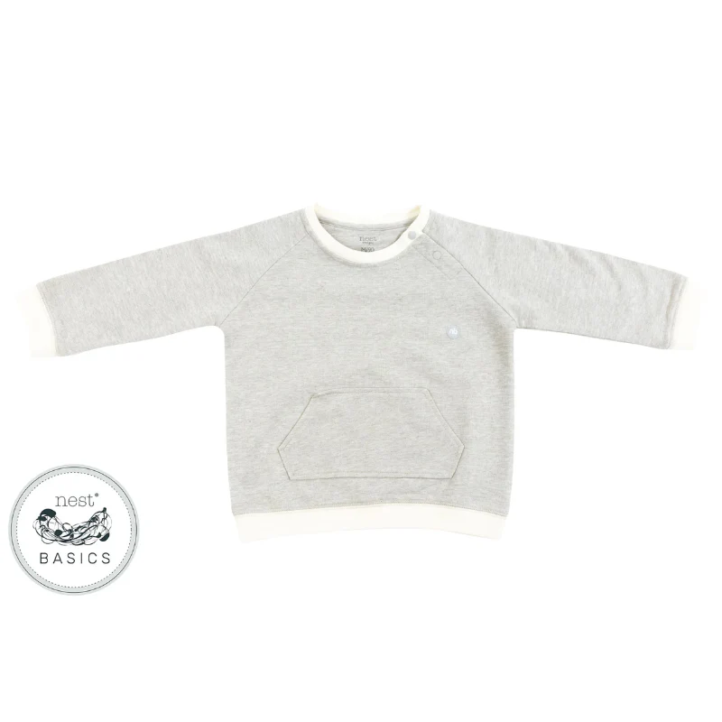 French Terry Long Sleeve Crew Neck Shirt - Image 2