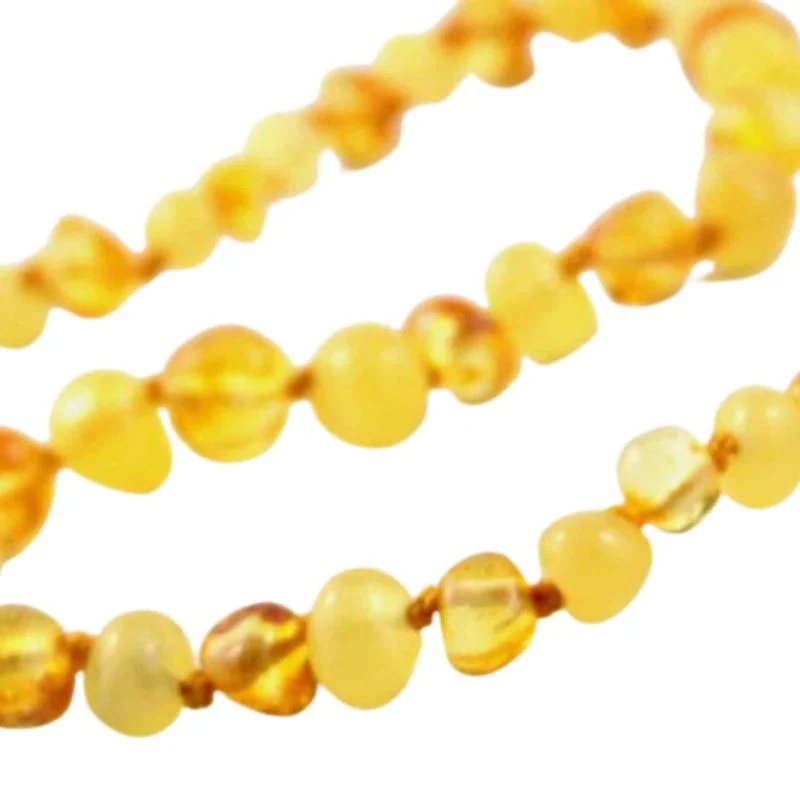 Baltic Amber Teething Necklace - 11 inch - Image 4