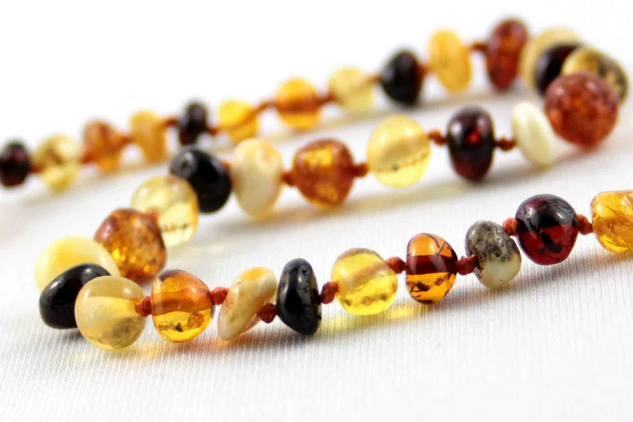 Baltic Amber Teething Necklace - 11 inch - Image 6