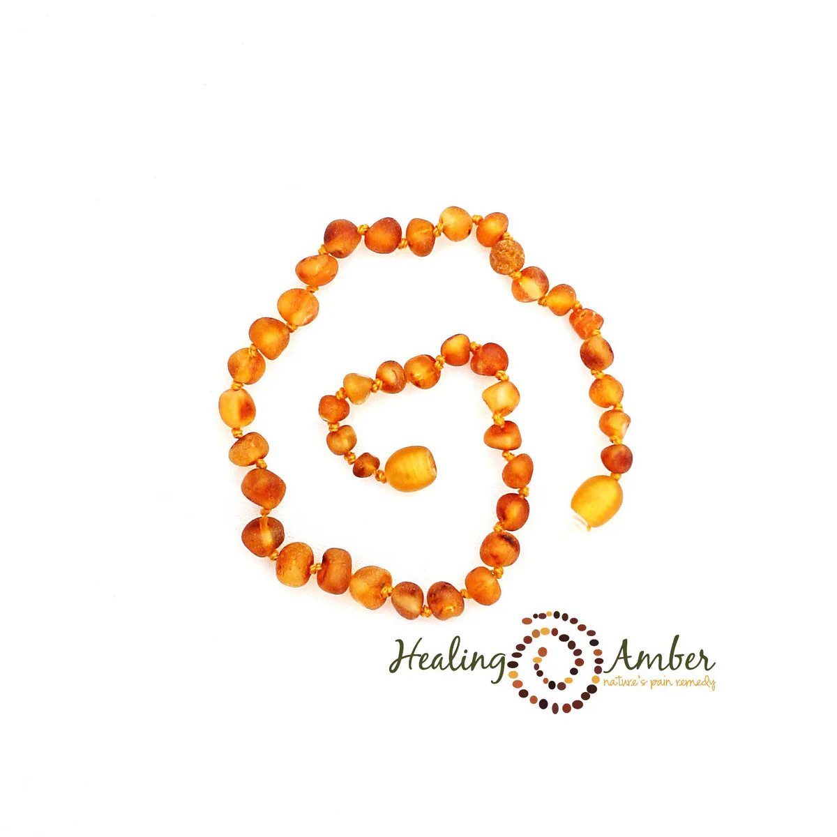 Raw Baltic Amber Teething Necklace - 11 inch - Image 3