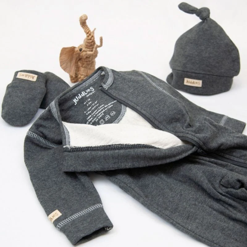 Newborn Cap - Charcoal Grey Fleck - Image 2