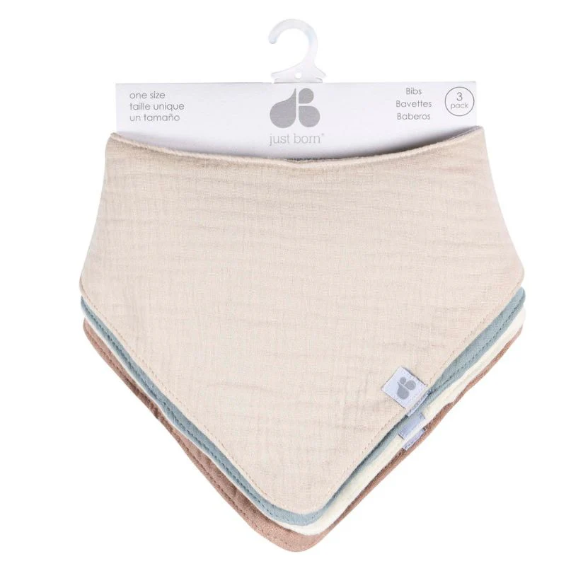 Muslin Bandana Bibs - 4 Pack