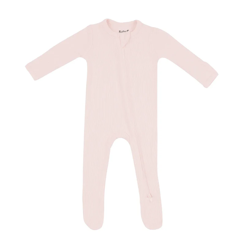 Ribbed Bamboo Zipper Footie - Image 2