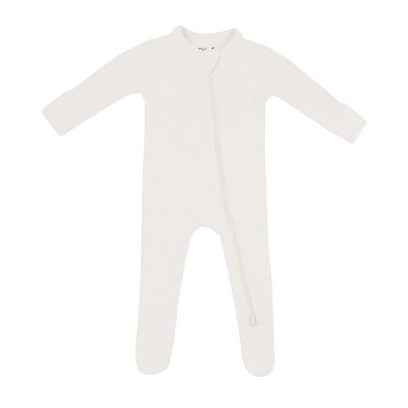 Ribbed Bamboo Zipper Footie - Image 3