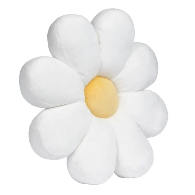 Sweet Daisy White Flower Decorative Pillow - Image 2