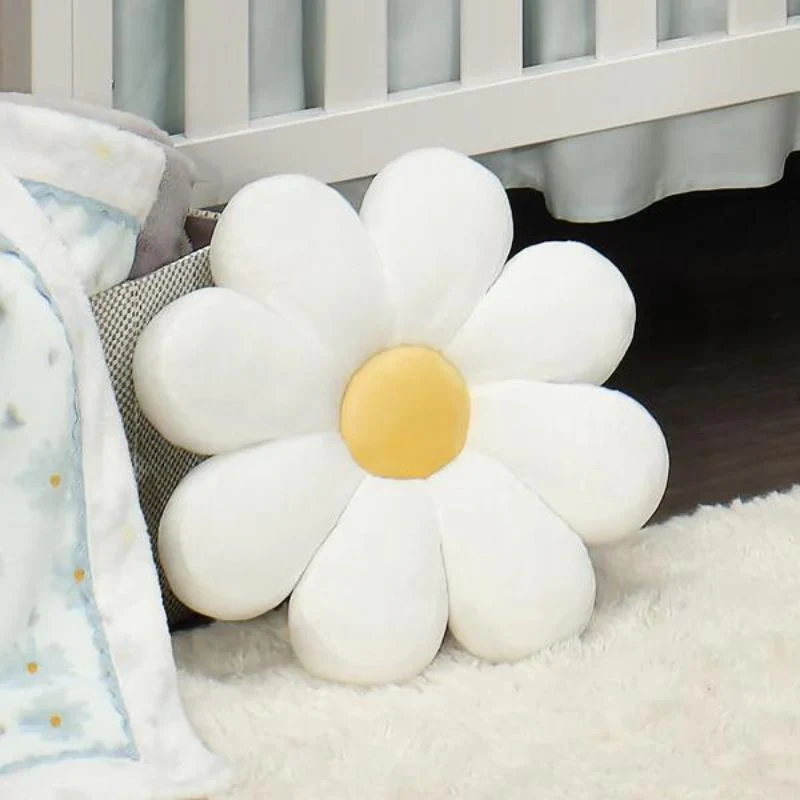 Sweet Daisy White Flower Decorative Pillow - Image 4