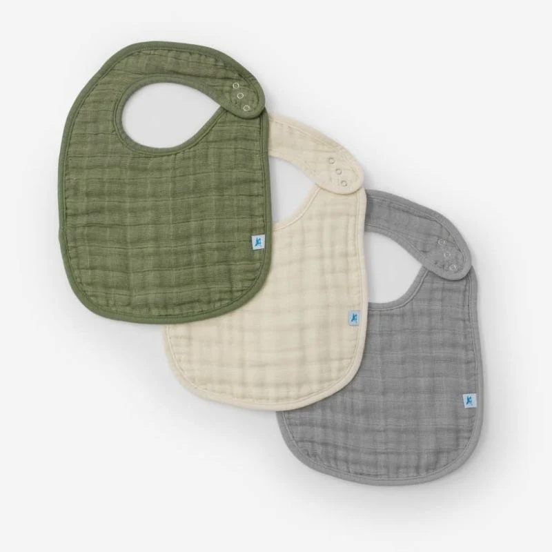 Cotton Muslin Classic Bibs - 3 Pack - Image 4