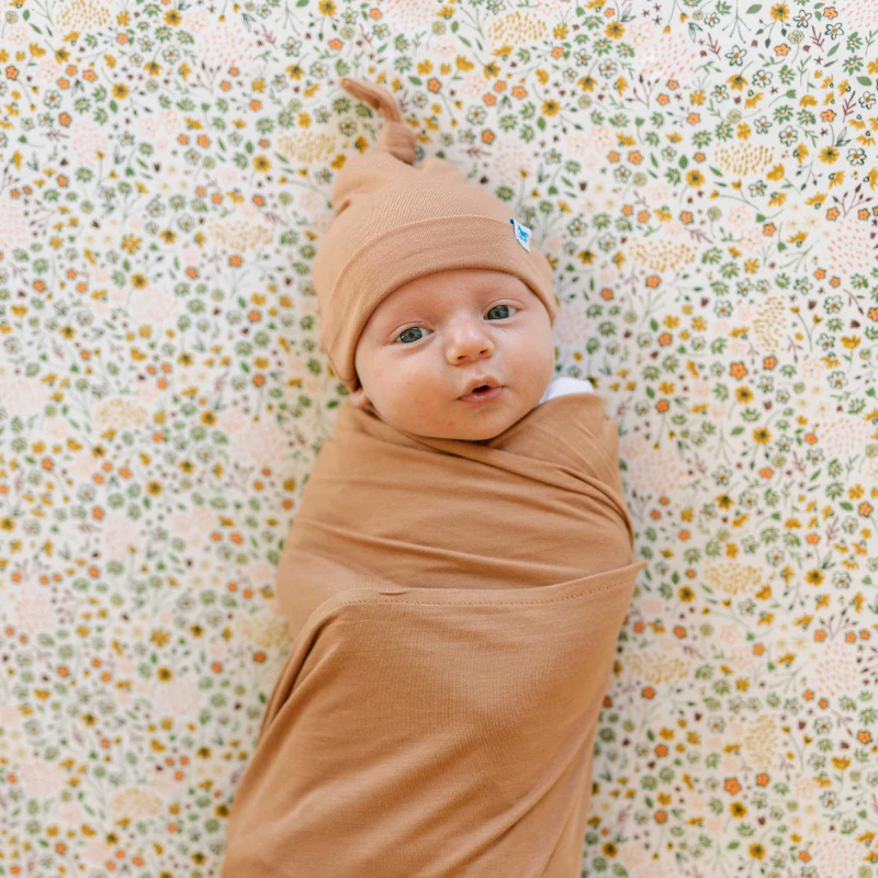 Stretch Knit Swaddle & Hat Set - Image 15