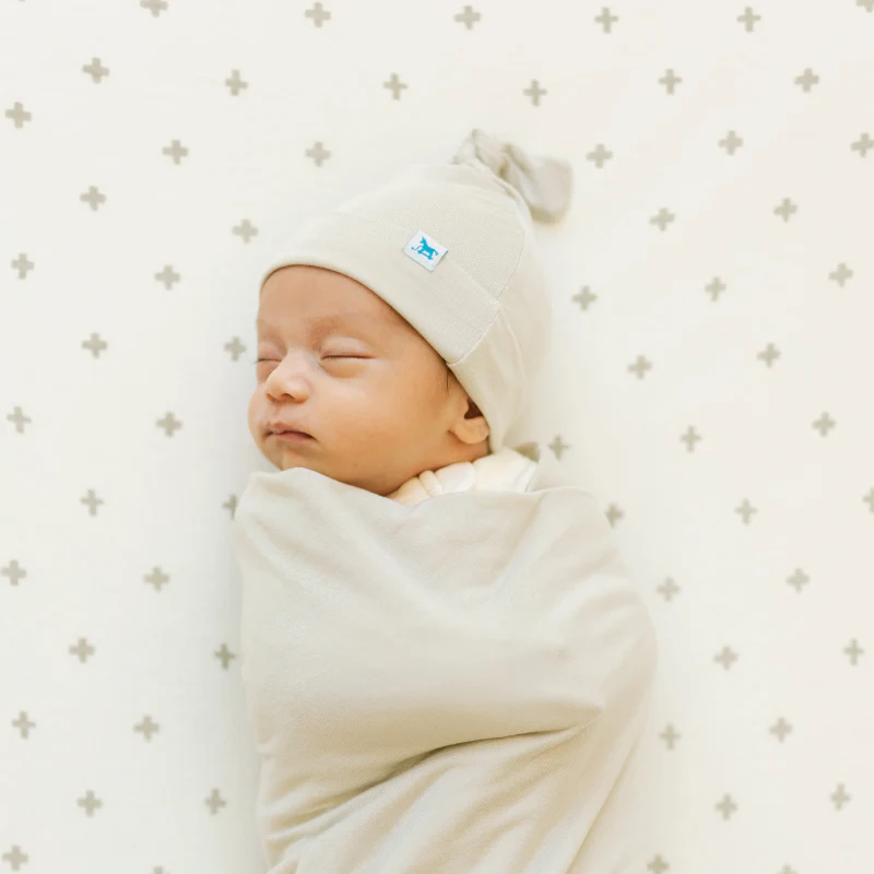 Stretch Knit Swaddle & Hat Set - Image 24