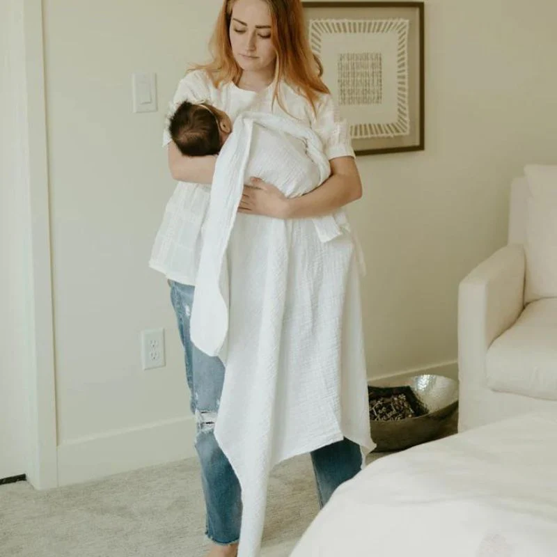 Organic Cotton Muslin Swaddle Blanket - Image 13