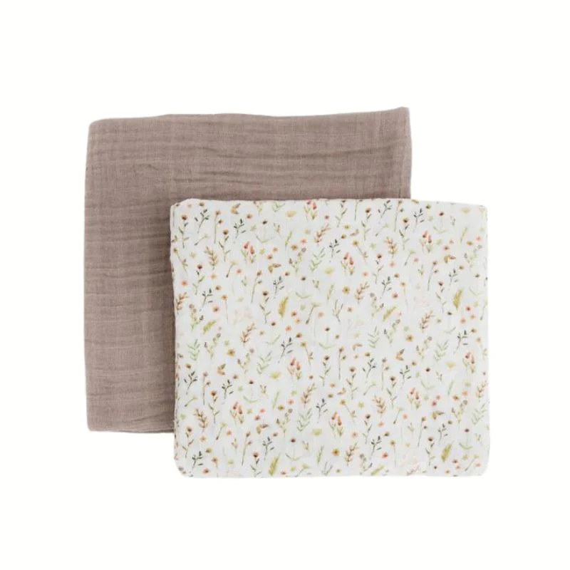 Organic Cotton Muslin Swaddle Blanket - 2 Pack - Image 13