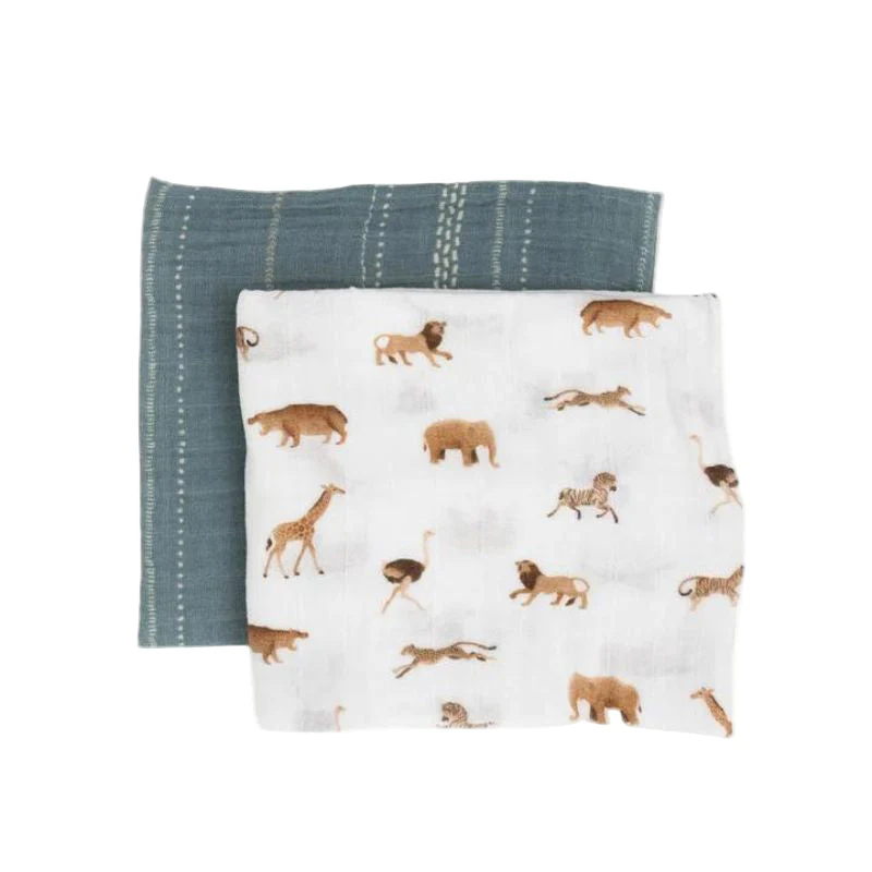 Organic Cotton Muslin Swaddle Blanket - 2 Pack - Image 2