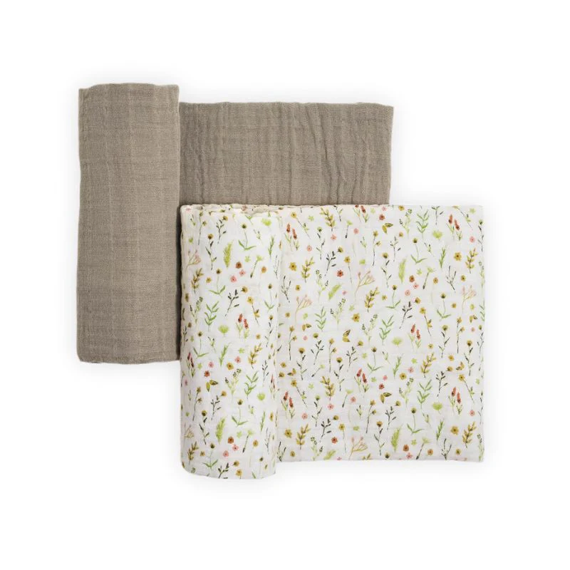 Organic Cotton Muslin Swaddle Blanket - 2 Pack - Image 21