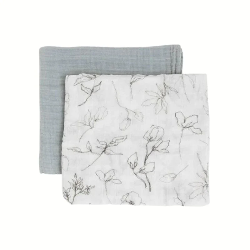 Organic Cotton Muslin Swaddle Blanket - 2 Pack - Image 5