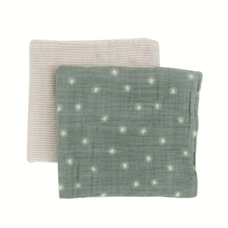 Organic Cotton Muslin Swaddle Blanket - 2 Pack - Image 6