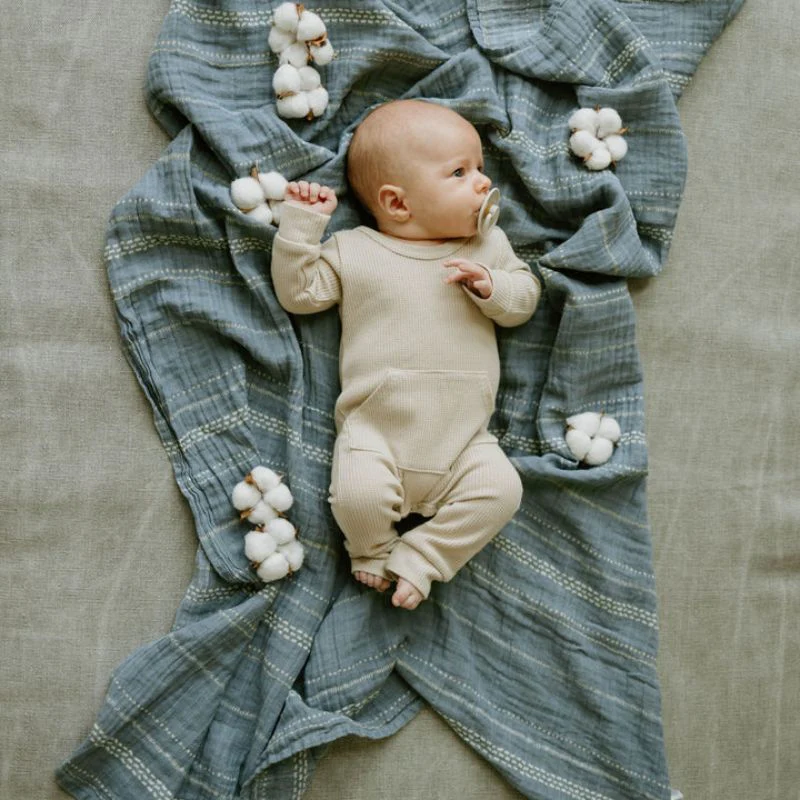 Organic Cotton Muslin Swaddle Blanket - Image 36