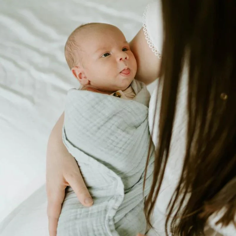 Organic Cotton Muslin Swaddle Blanket - Image 75