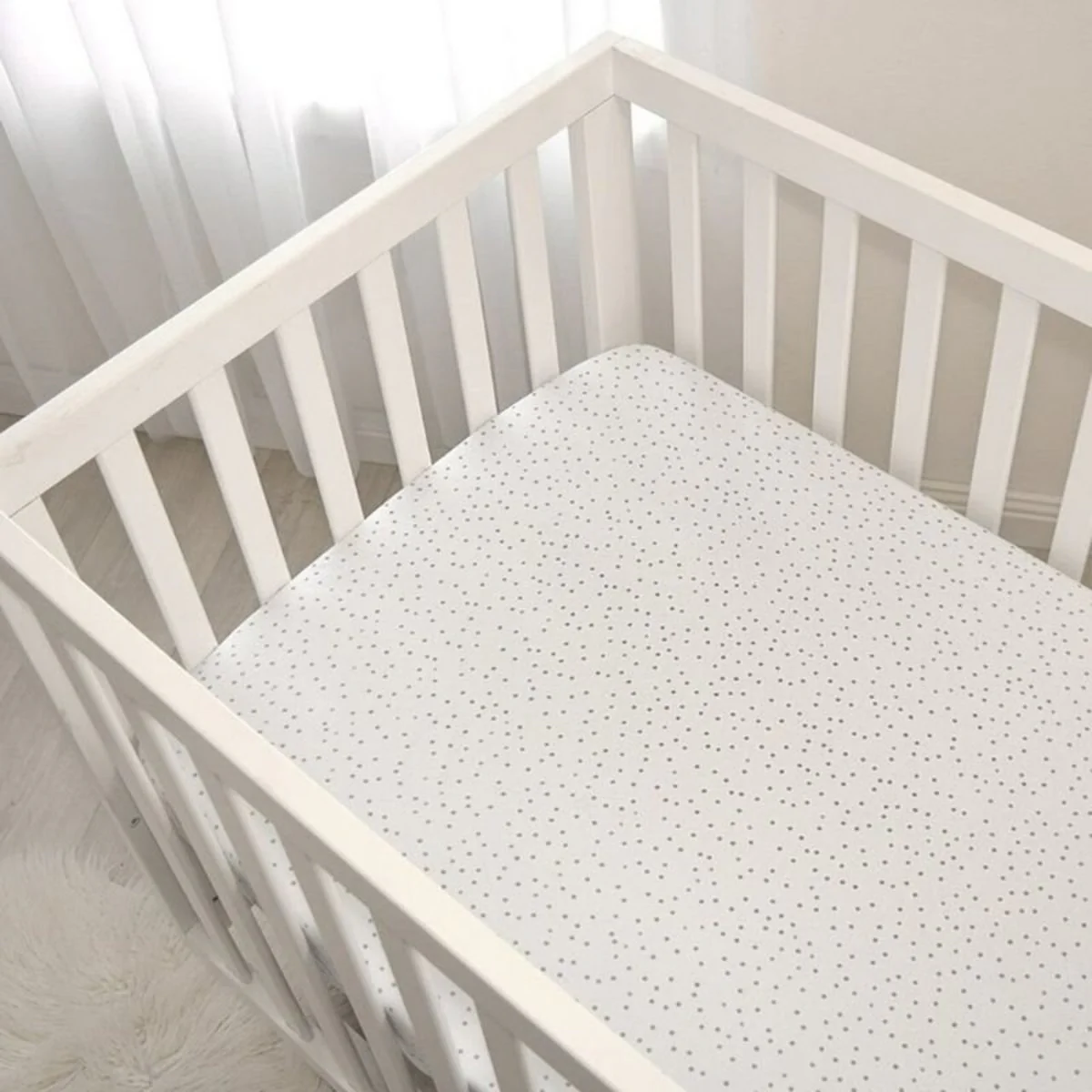 Fitted Cotton Crib Sheet - Image 7
