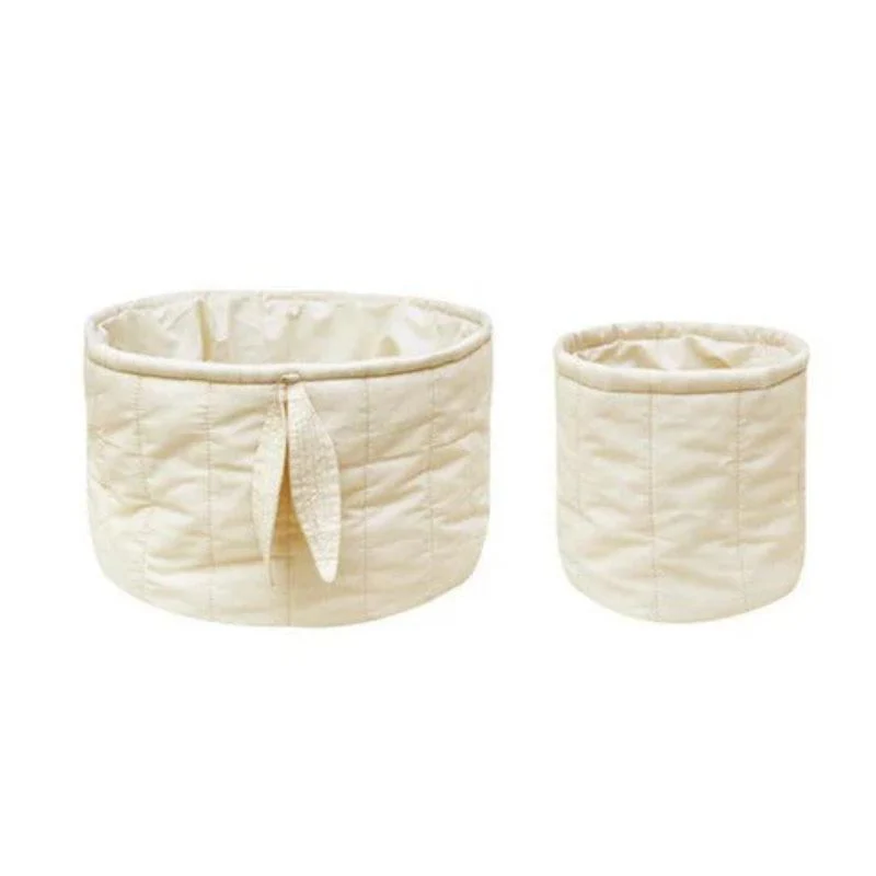 Set of 2 Quilted Baskets