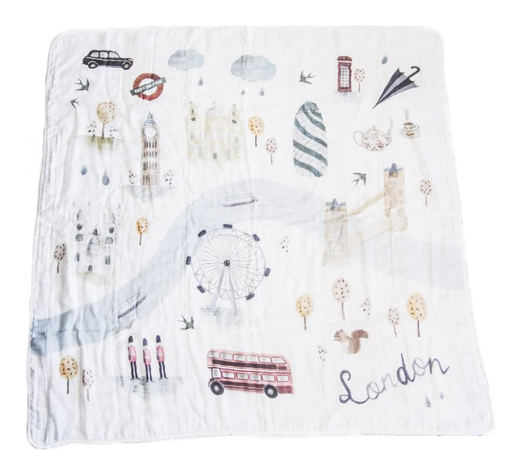 Luxe Muslin Swaddle - World Cities
