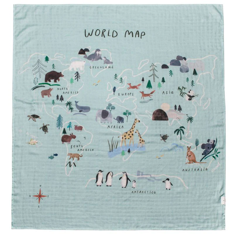 Luxe Muslin Swaddle - World Cities - Image 14