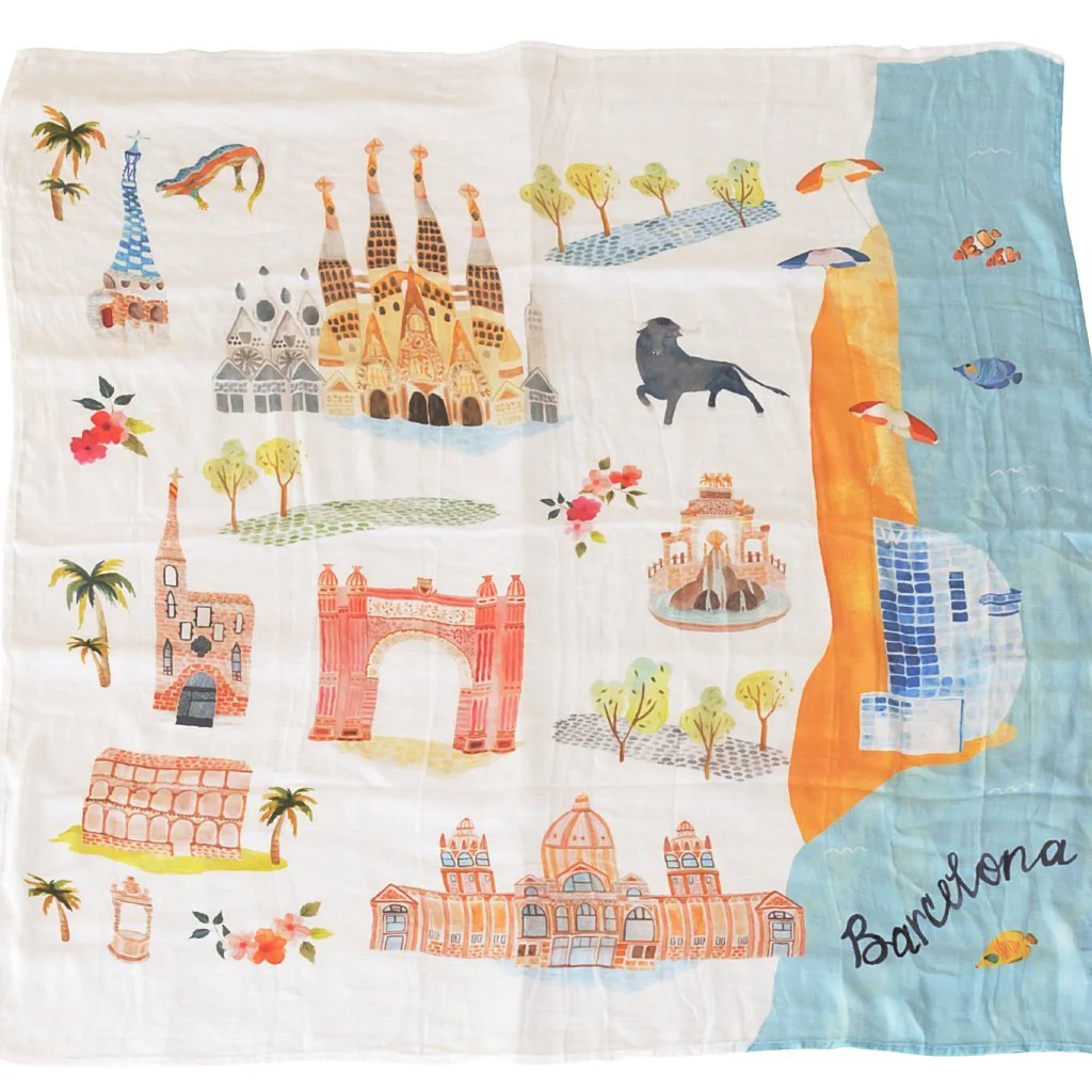 Luxe Muslin Swaddle - World Cities - Image 8