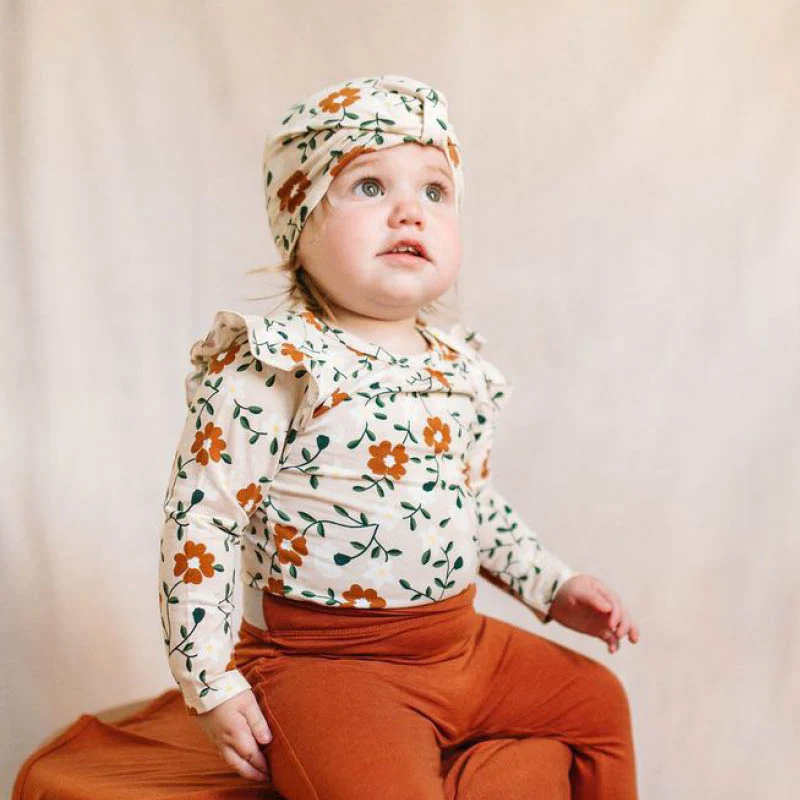 Ruffle Long Sleeve Bodysuit in Tencel - Image 25