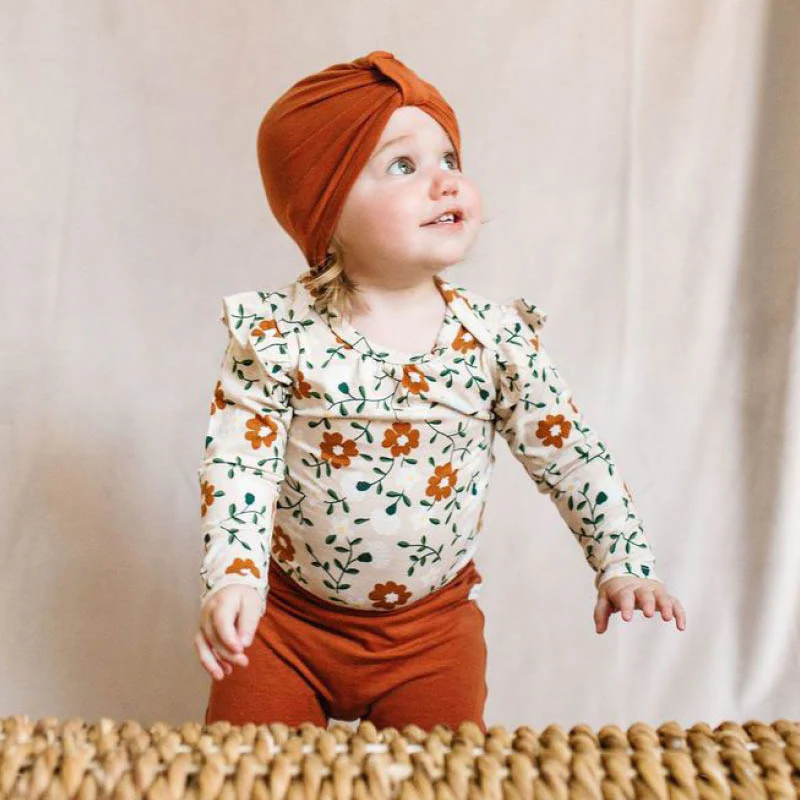 Ruffle Long Sleeve Bodysuit in Tencel - Image 26