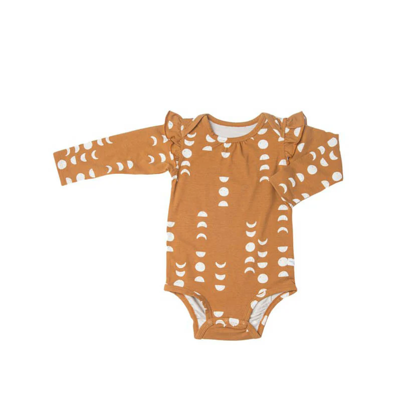 Ruffle Long Sleeve Bodysuit in Tencel - Image 27