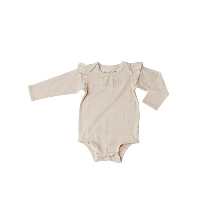 Ruffle Long Sleeve Bodysuit in Tencel - Image 6