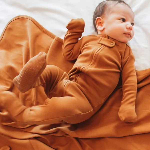 Organic Zipper Footed Sleeper - Solids - Image 28