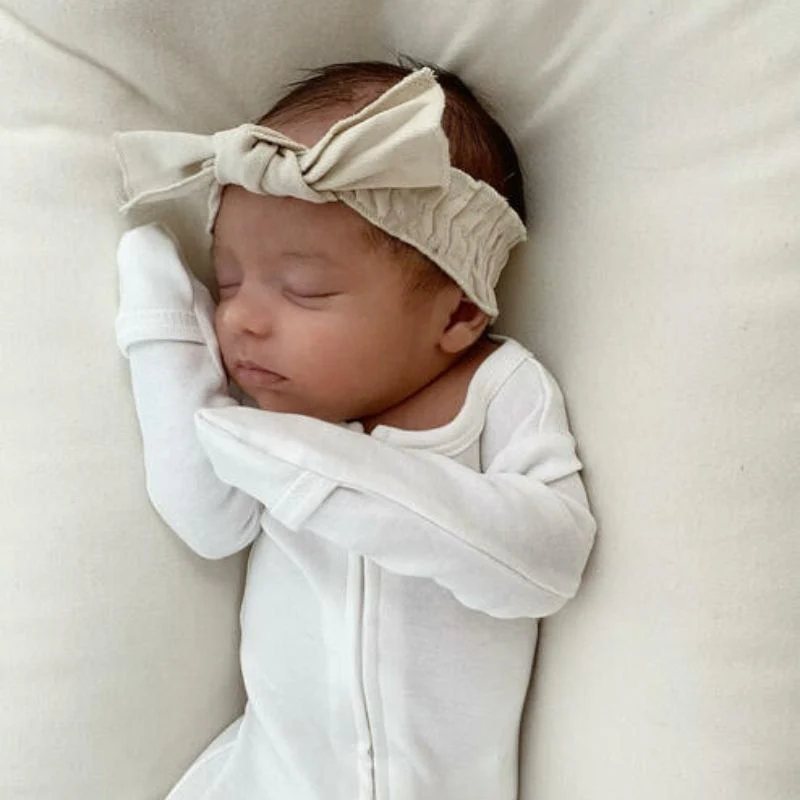 Organic Smocked Tie Headband - Image 11
