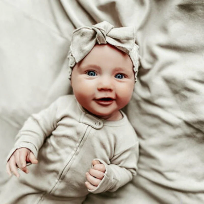 Organic Smocked Tie Headband - Image 12