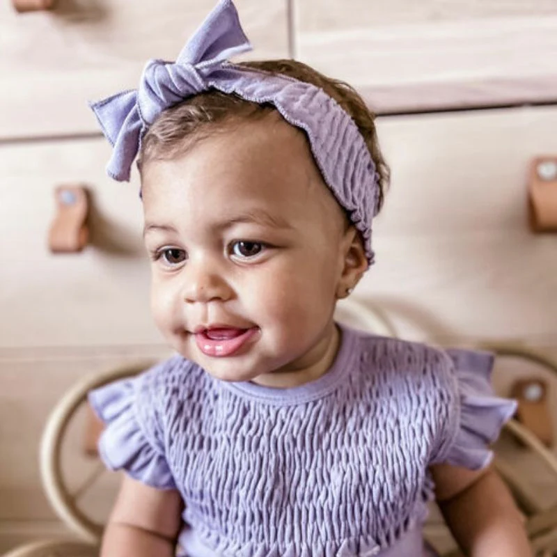Organic Smocked Tie Headband - Image 8